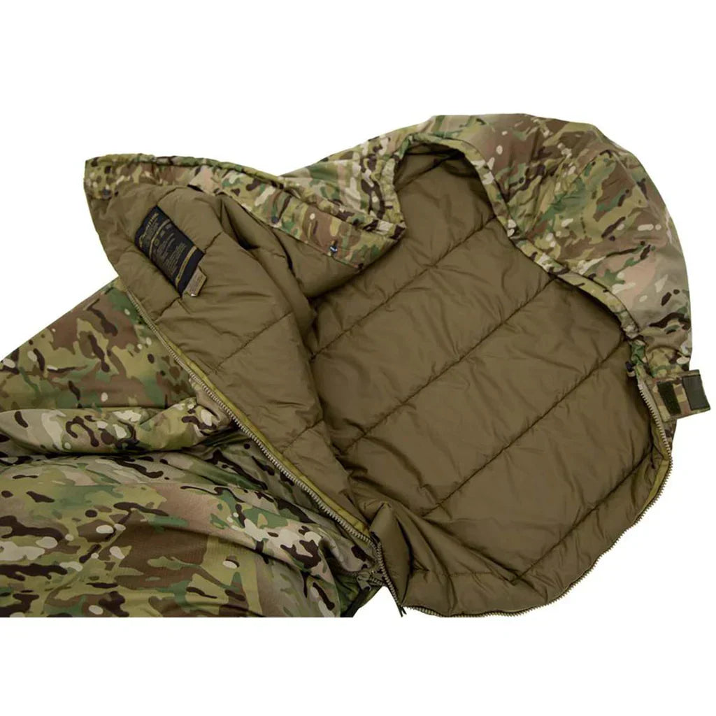 military sleeping bag unzipped