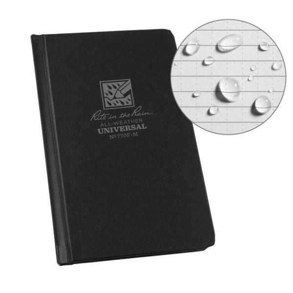 Rite in the Rain Waterproof Field Book 770F-M - Black
