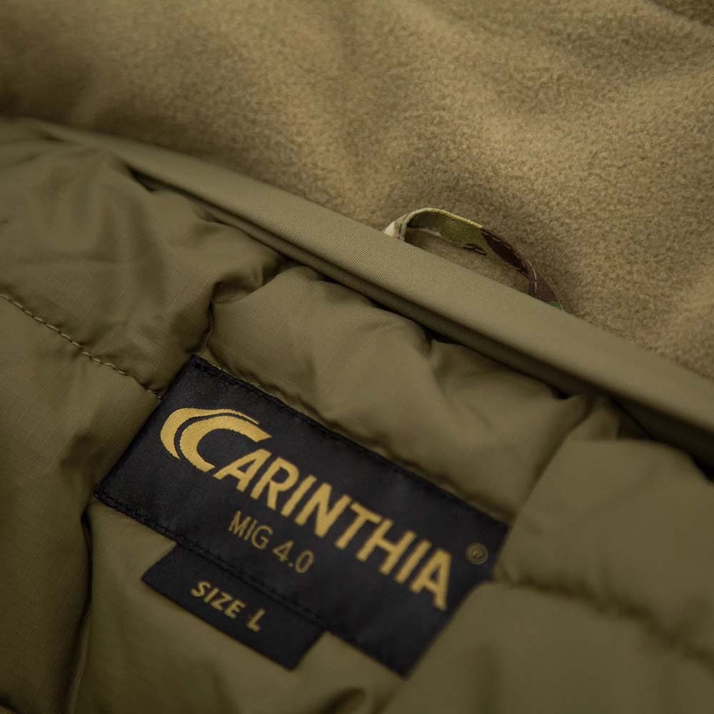 Carinthia jacket label inside collar