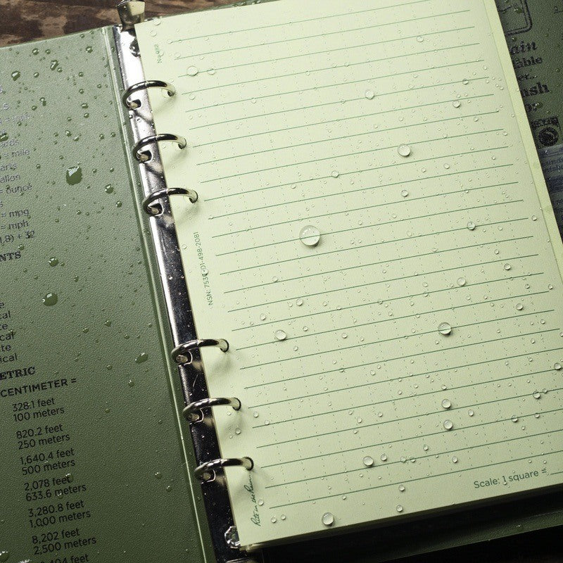 Rite In The Rain Waterproof Field Ring Binder - 1/2" Capacity - 9200 Olive Green