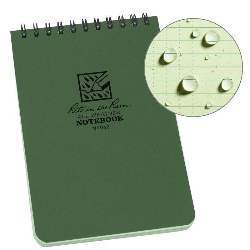 Rite In The Rain Waterproof Notebook 946 Tactical 4" x 6" - Olive Green
