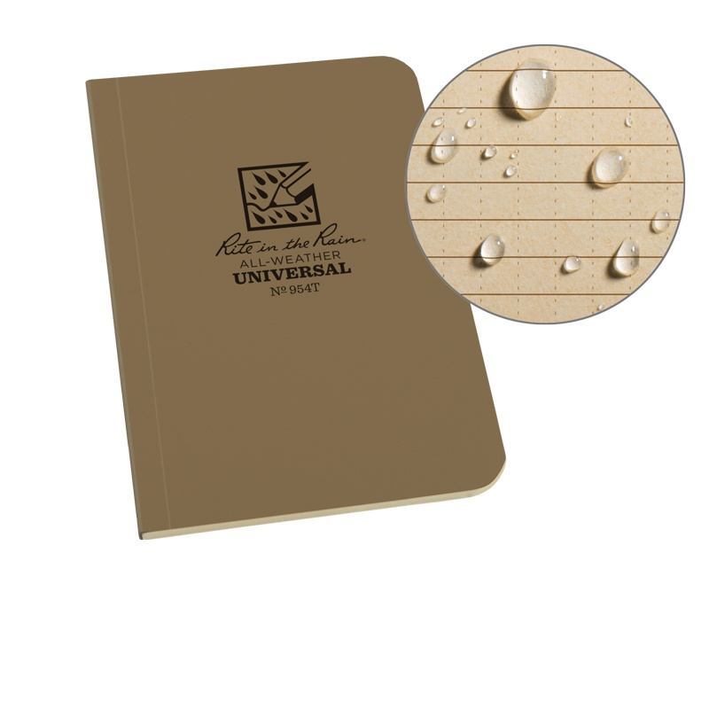 Rite In The Rain Waterproof Tactical Memo Book 954T 3.5" x 5" - Coyote Tan