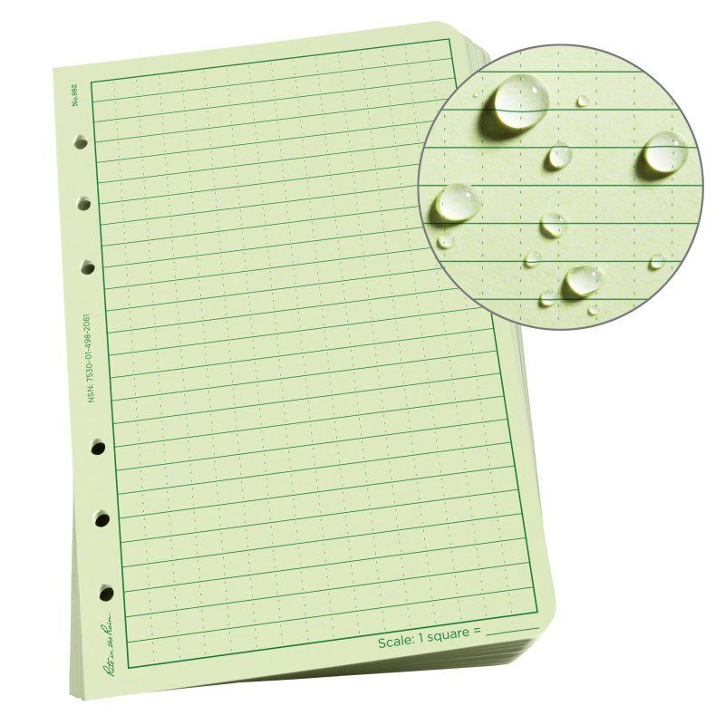 Rite In The Rain Waterproof Loose Leaf TAMS Paper 982 - Olive Green