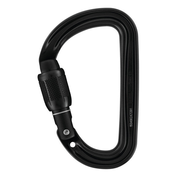 Petzl Ultra Lightweight Screw-Lock Asymmetrical Black Tactical Carabiner