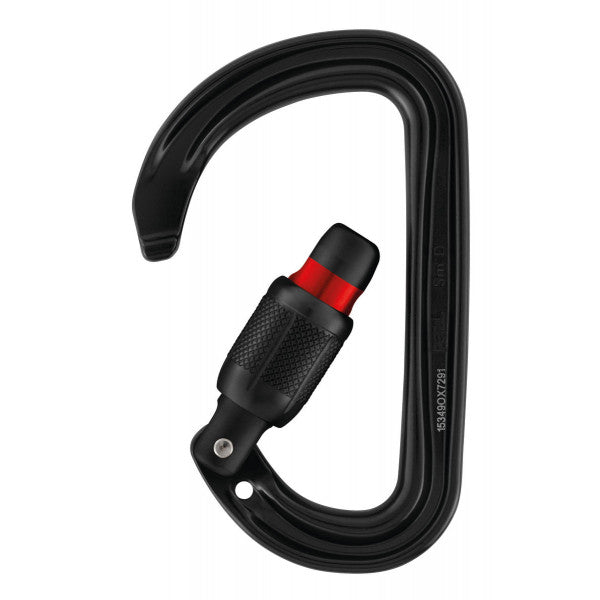Petzl Ultra Lightweight Screw-Lock Asymmetrical Black Tactical Carabiner
