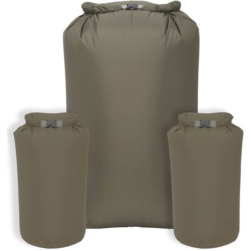 Exped Waterproof Bergen Liner & Side Pouch Dry Bag Set 1 x 140Ltr & 2 x 13Ltr Olive Drab