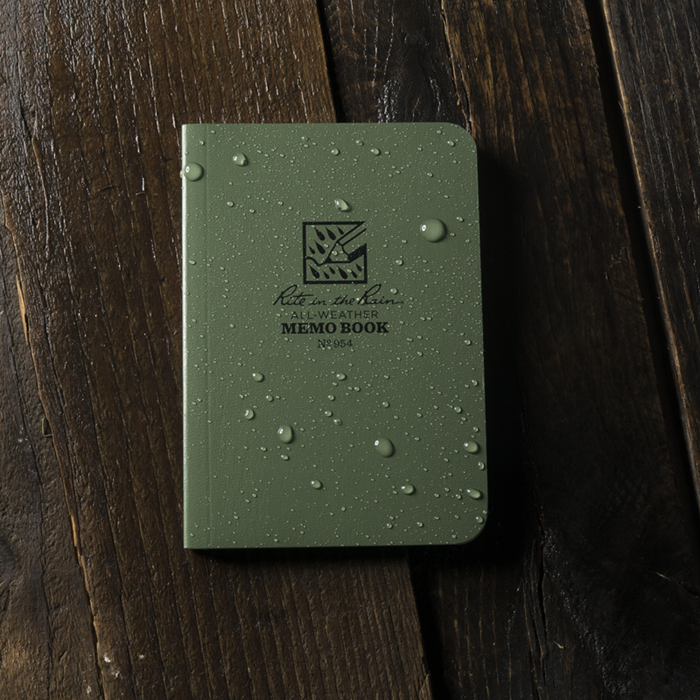 Rite In The Rain Waterproof Tactical Memo Book 954 3.5" x 5" - Olive Green