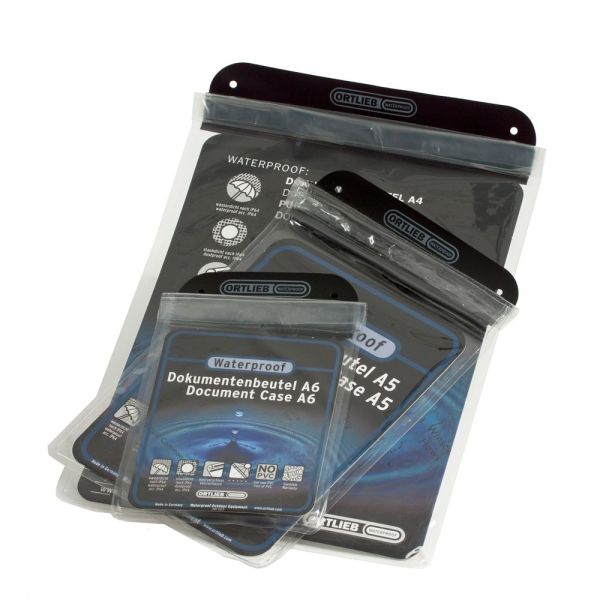 Range of 3 different sized waterproof document cases