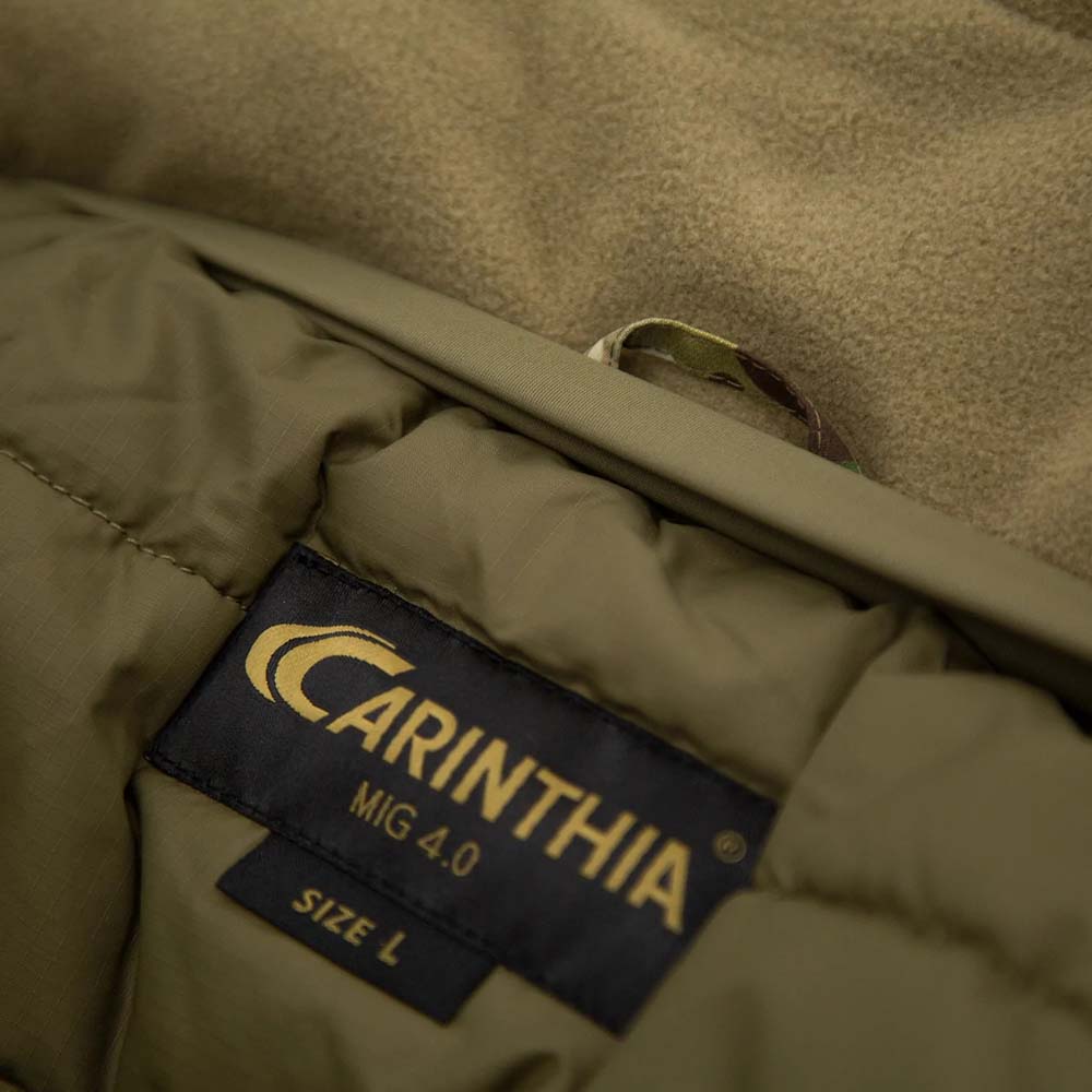 Carinthia jacket label inside collar 