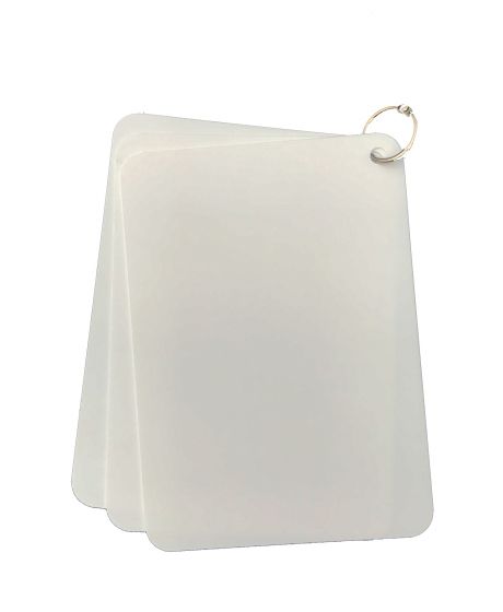 A5 Blank Plastic Waterproof Slate Cards with Ring Binder x 5